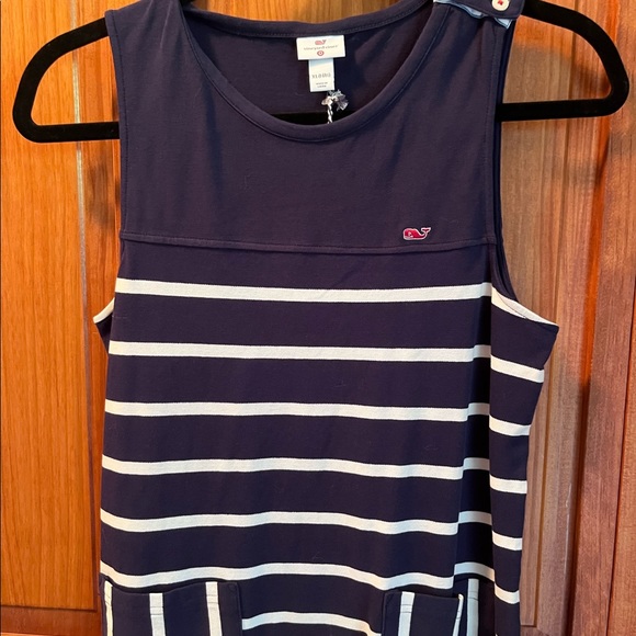 Vineyard Vines girls blue & white strip sleeveless dress ( NWT) - Picture 8 of 15
